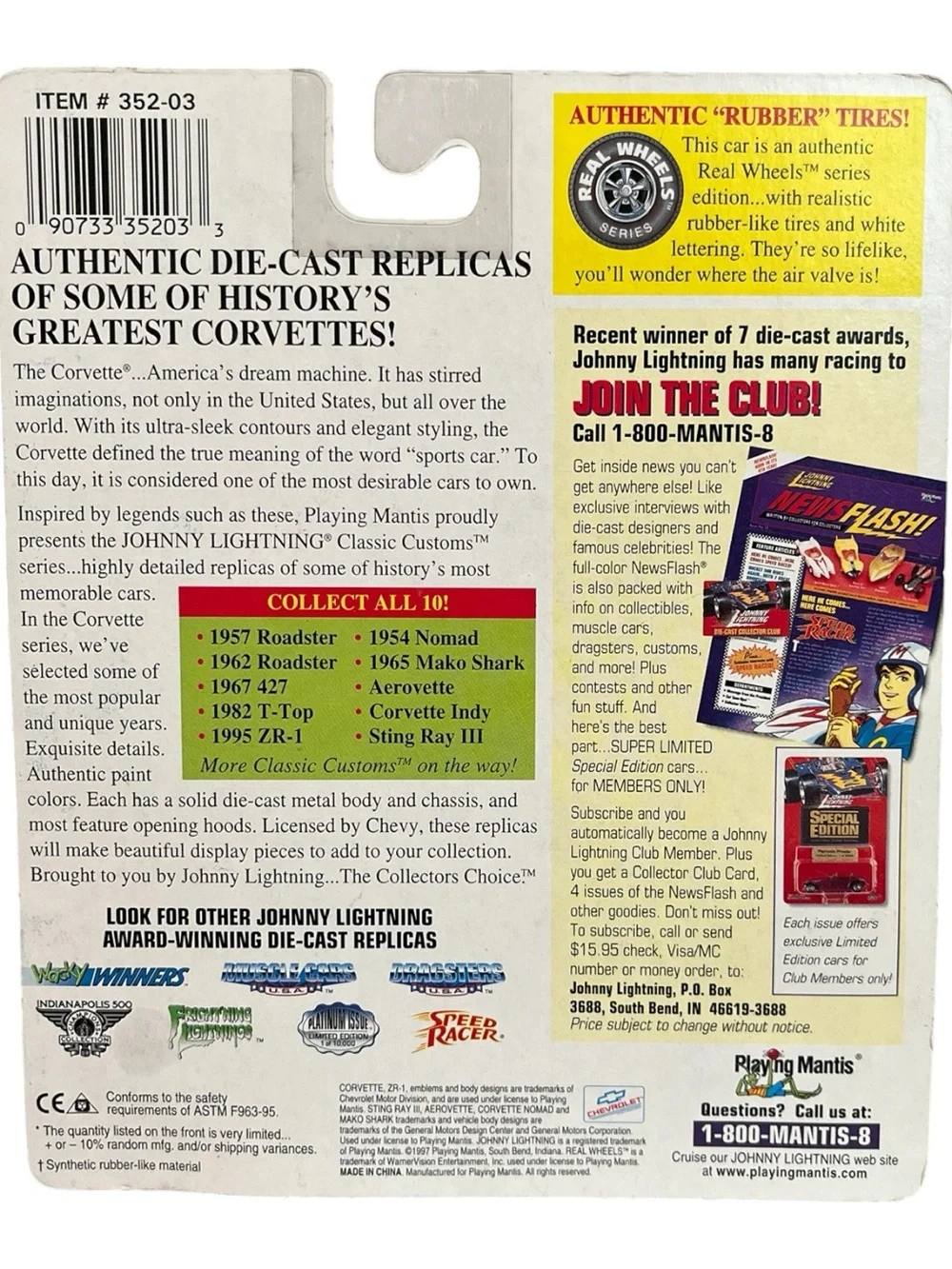 Johnny Lightning Classic Customs Corvette Die-Cast Car - Gold & White